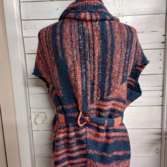 Urban Outfitters Wool Blend Sleeveless Sweater Open Front Cardigan XS Oversized - Picture 7 of 10